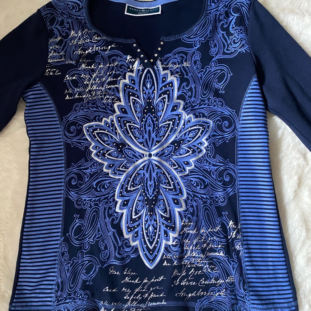 Karen Scott Sport Casual Shirt